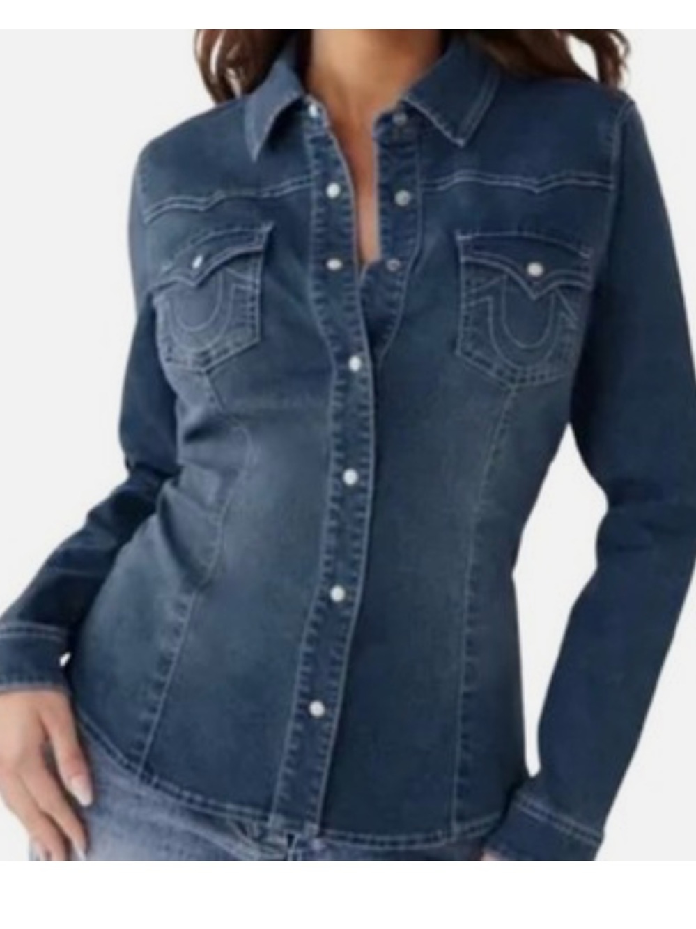 True Religion Denim Pearl Snap Western Shirt